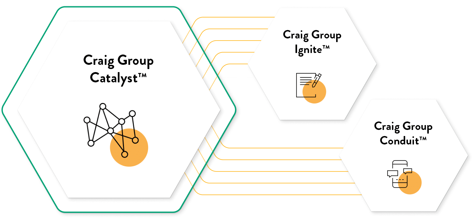 A matrix highlighting Craig Group services