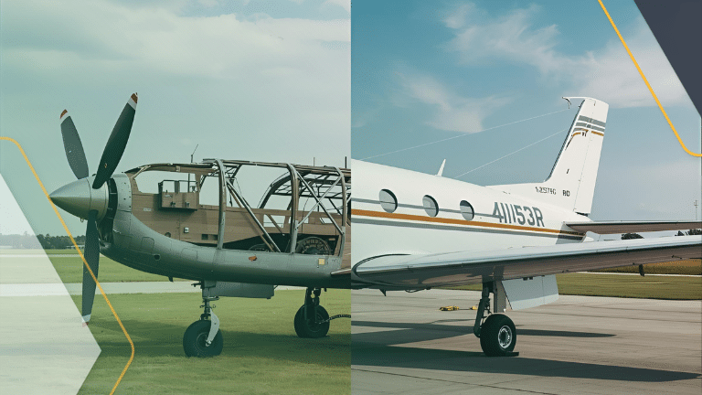 half built plane Half-built airplane on one side, completed aircraft on the other